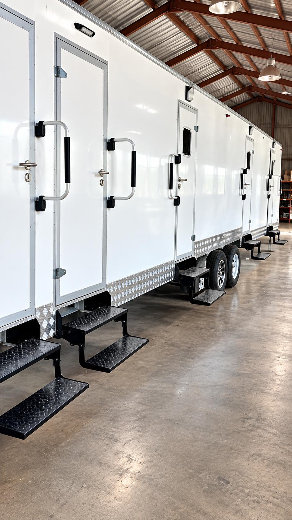 Luxury shower restroom trailer private shower stall
