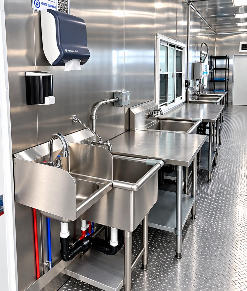 Commercial dish trailer dishwasher loading station