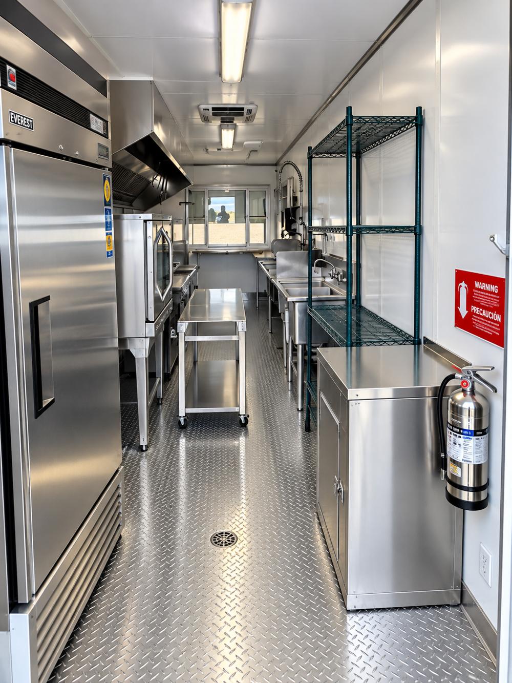 Mobile commercial kitchen entry view