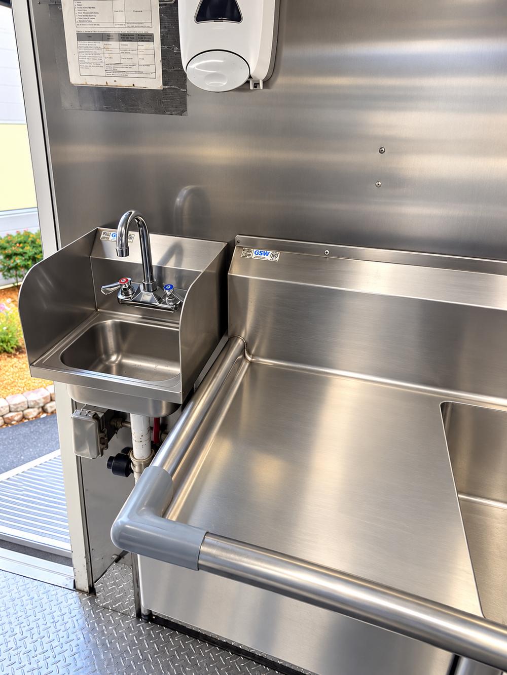 26ft baby bulk kitchen three compartment sink