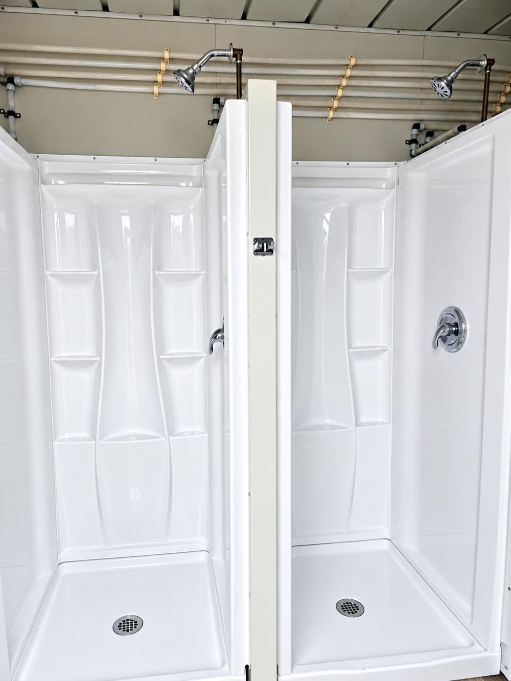 Shower container private shower stall