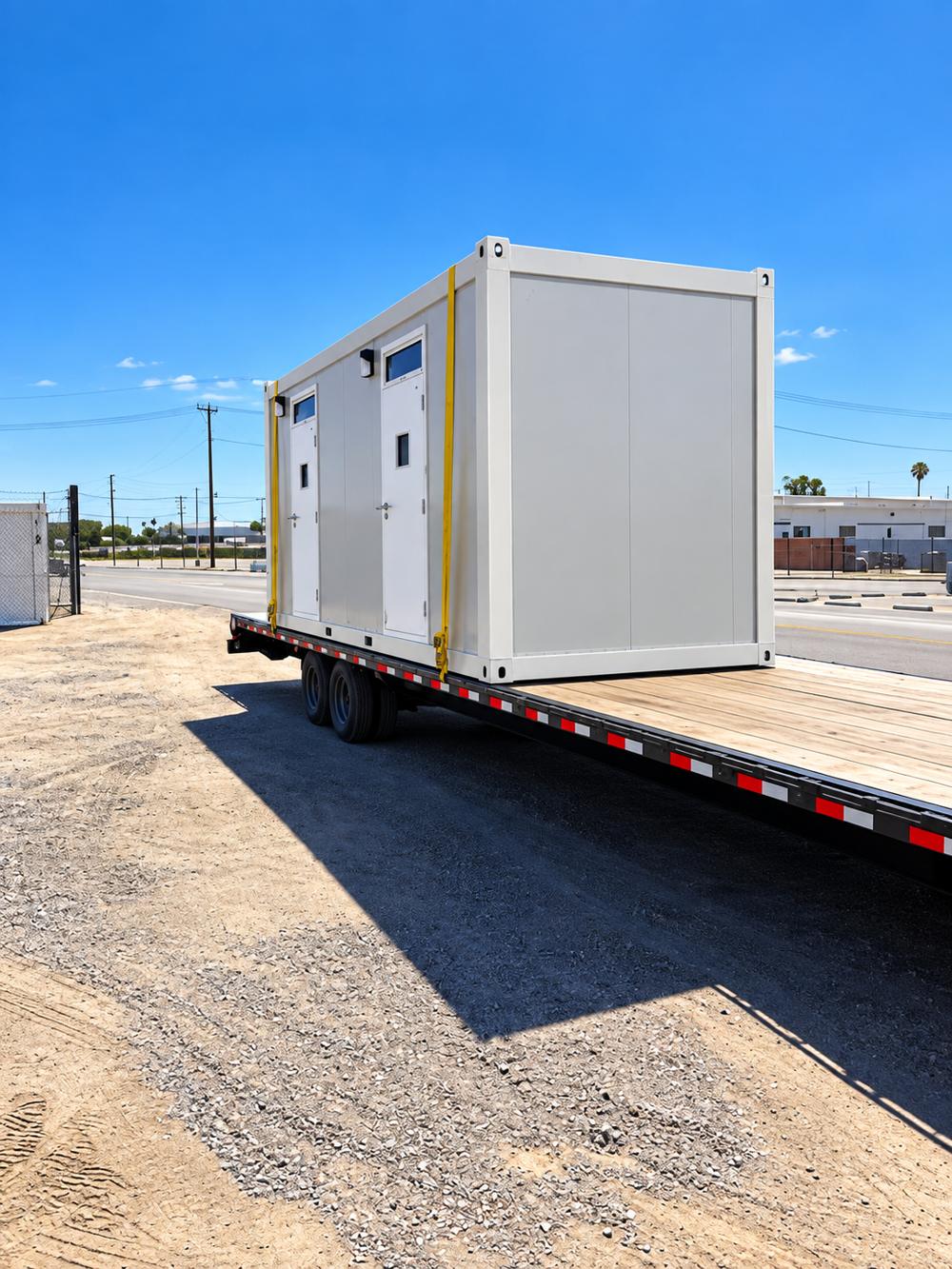 Sleeper trailer 2 stall delivery view