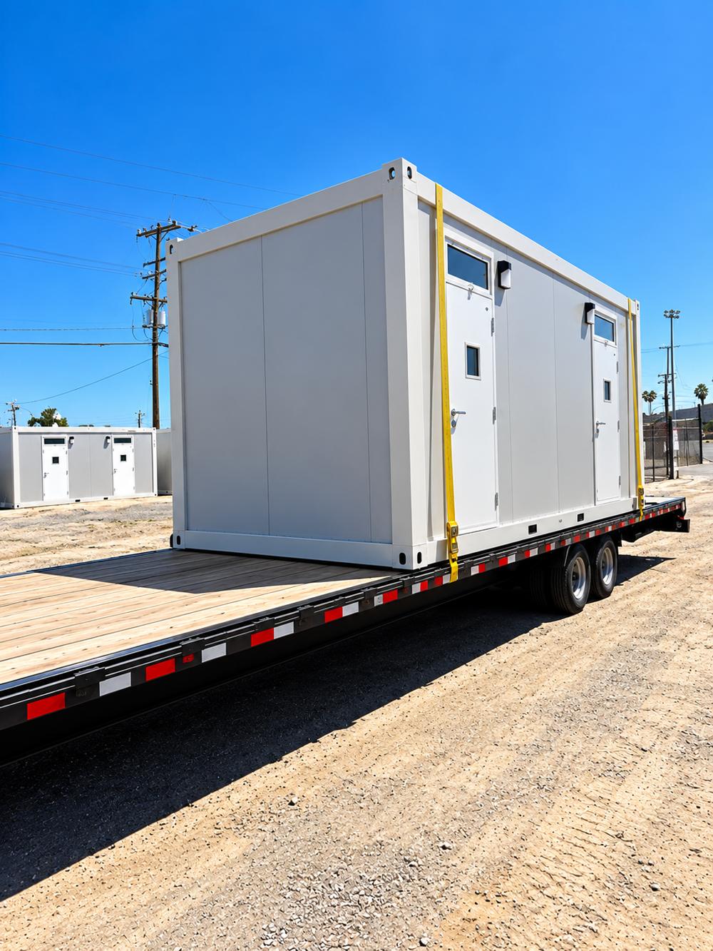 Sleeper trailer 2 stall flatbed transport