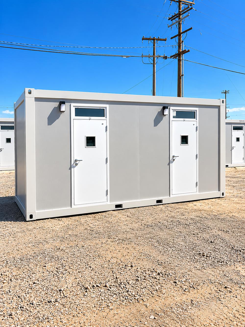 Sleeper trailer 2 stall front exterior