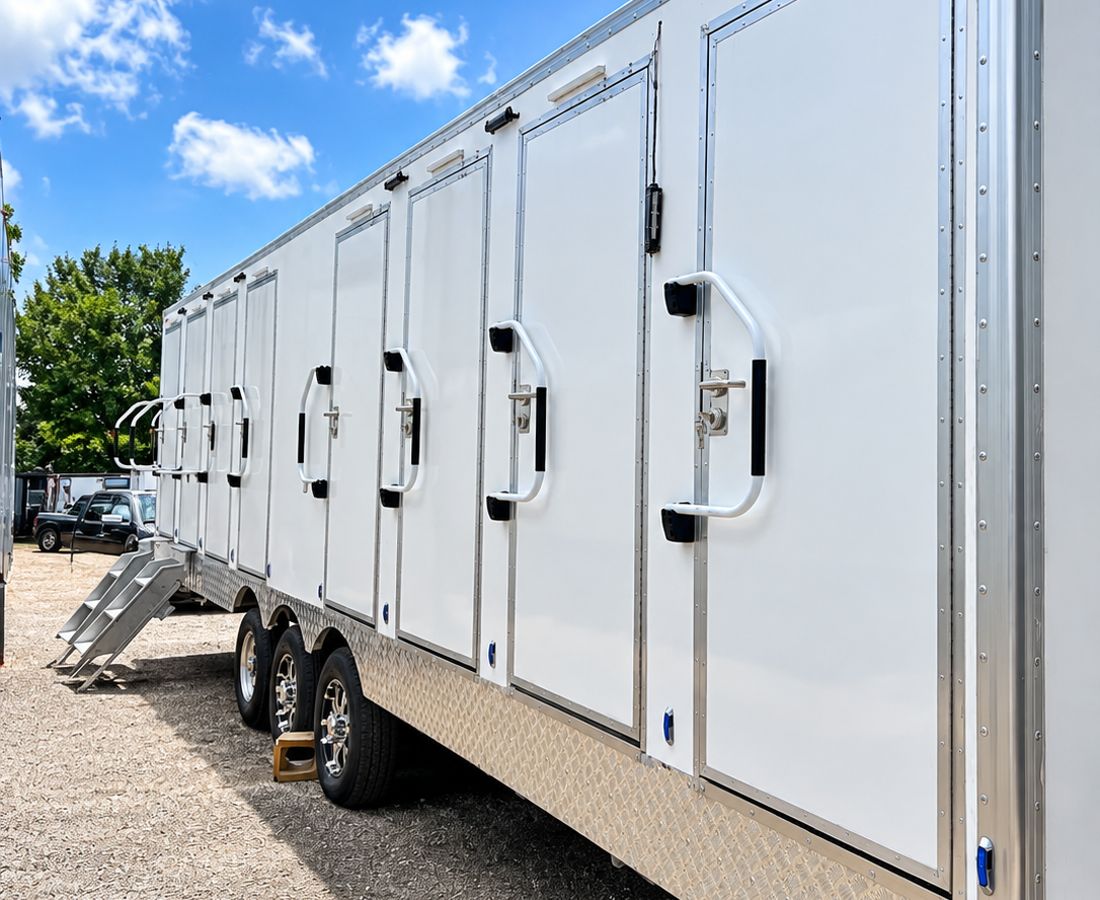 30 ft 8-Stall Shower and Restroom Trailer
