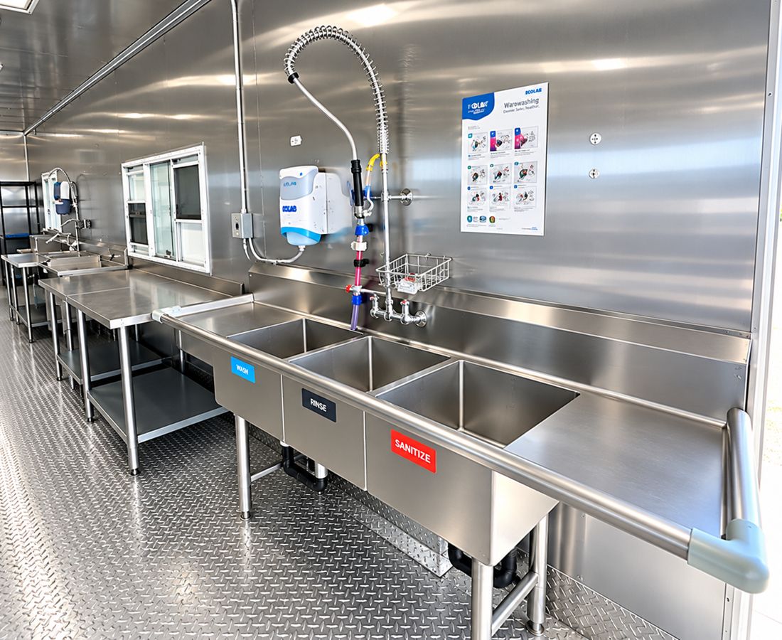 38 ft Conveyor Dishwashing Trailer